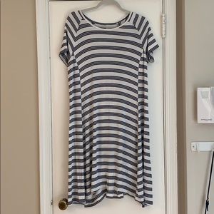 Of navy plus size shift dress